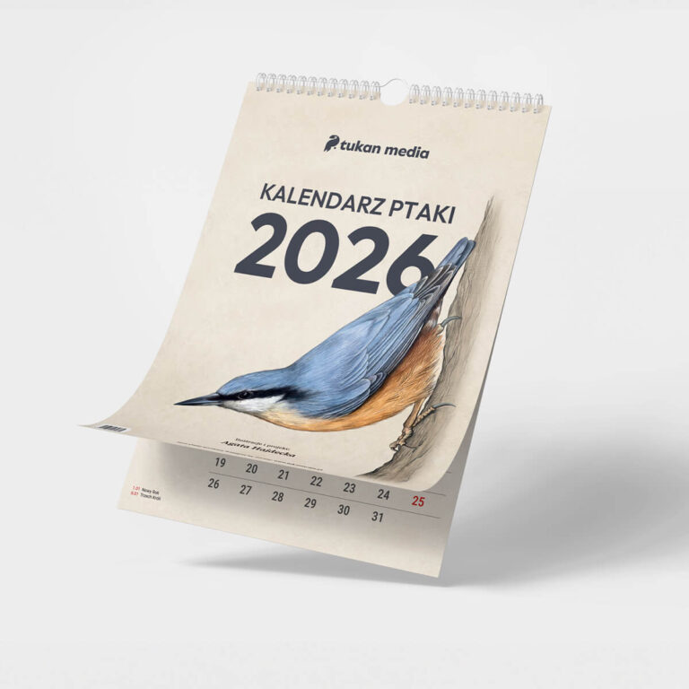 Kalendarz 2026 Ptaki okładka