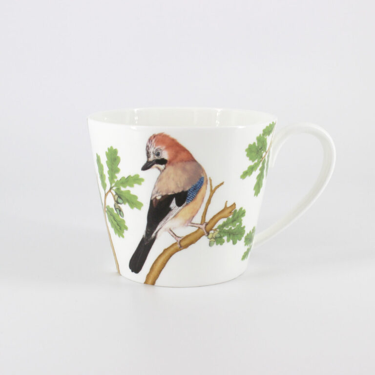 Duży porcelanowy kubek z ilustracją sójka Tukan Media
