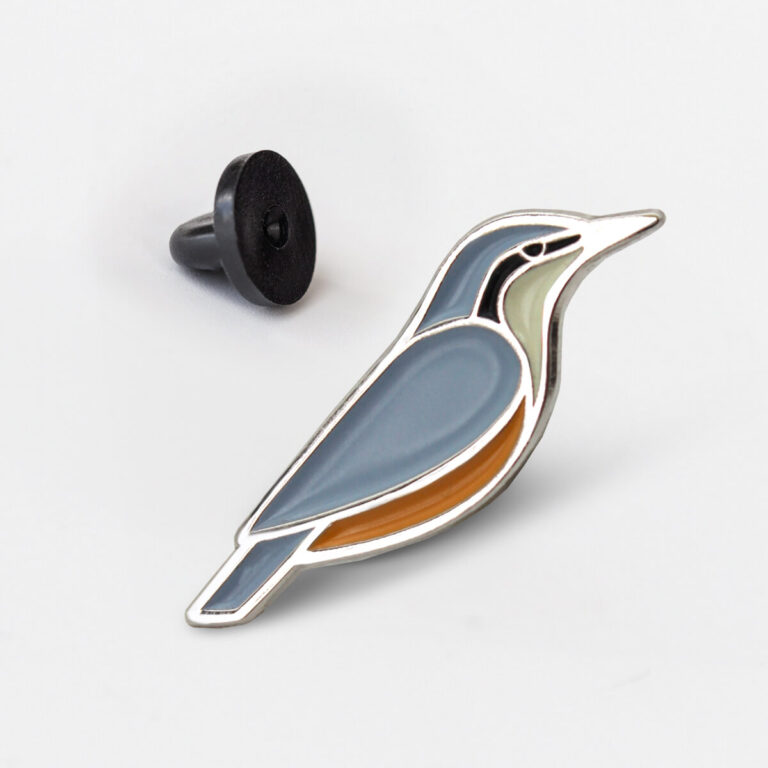 pin metalowy ptak kowalik Tukan Media