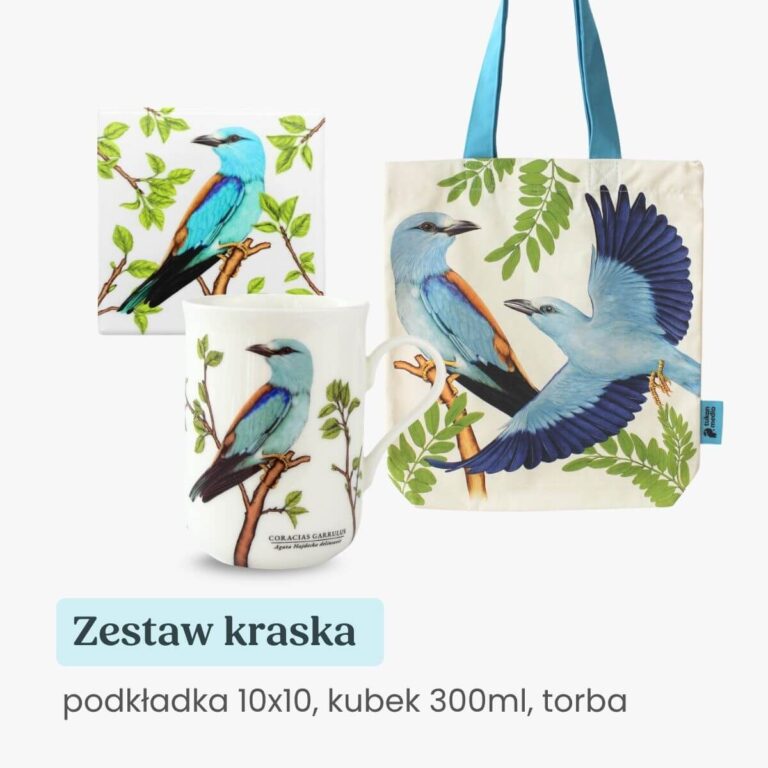 zestaw prezentowy podkładka pod kubek, torba i kubek 300 ml kraska Tukan Media