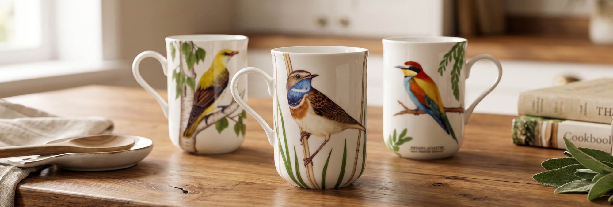 Oryginalny kubek na prezent dla przyjaciela ceramiczne kubki z ptakami