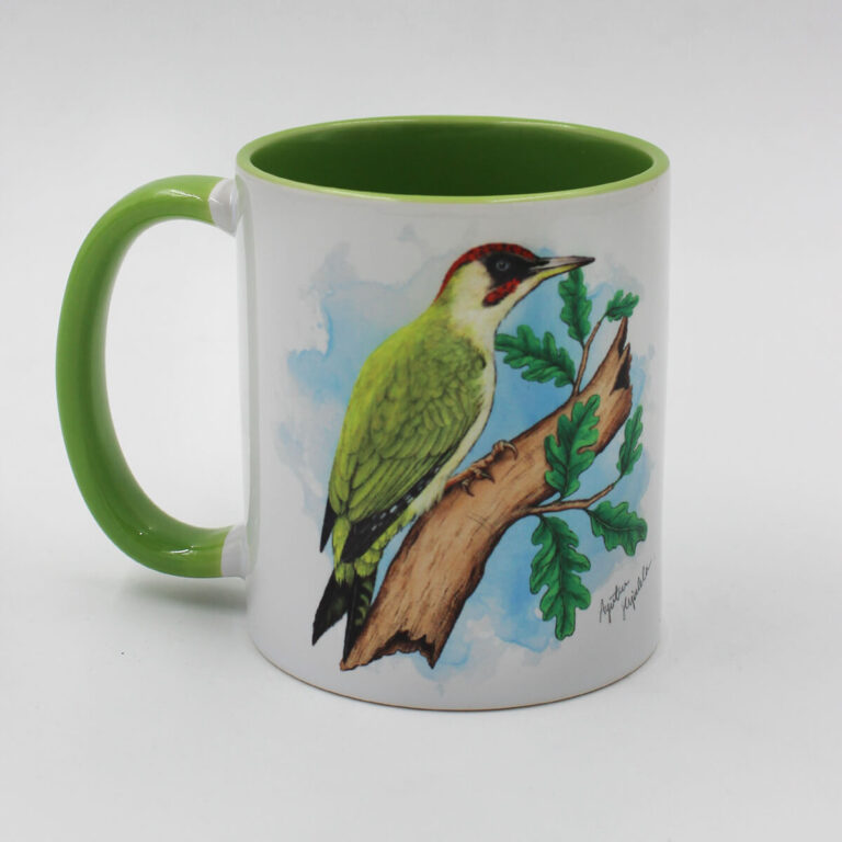 Ceramiczny kubek 330 ml dzięcioł zielony Tukan Media